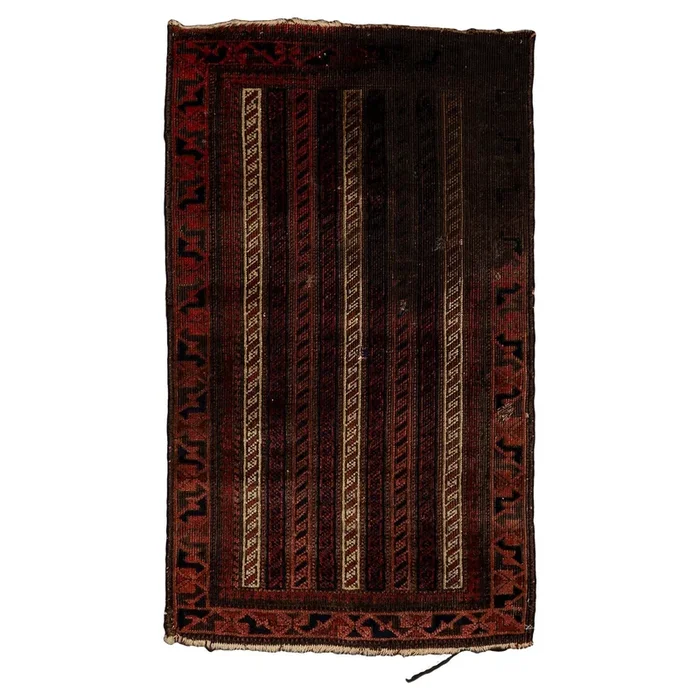 1′ 5″ x 2′ 5″ (01×02) Afghan Baluch Wool Rug #013473