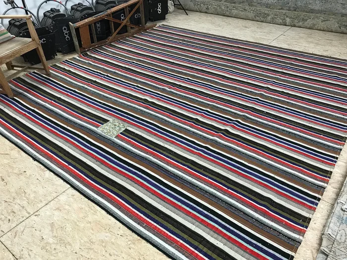 10×10 MCM Striped Vintage Kilim