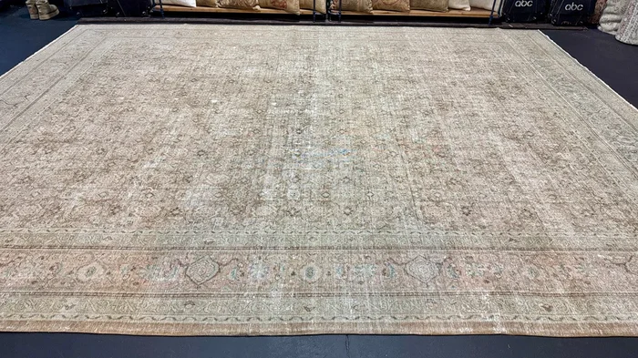 11’ x 14’ Classic Vintage Rug Muted Beige, Denim & Sea Foam ‘5442