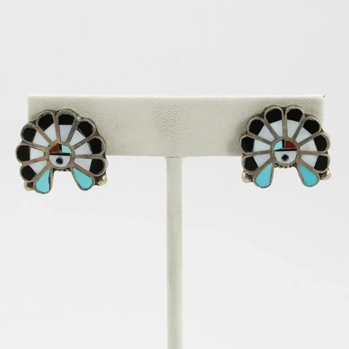 1960s Sunface Clip Earrings