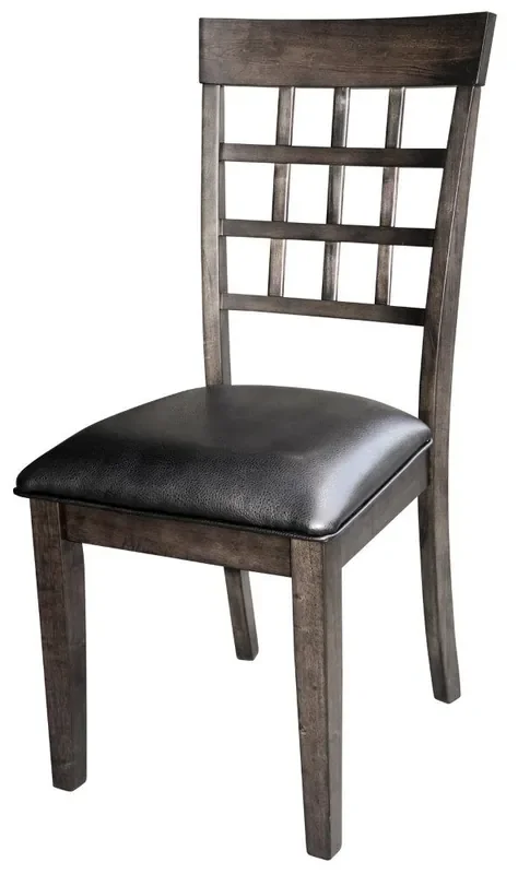 A-America – Bristol Point Lattice Back Side Chair in Warm Grey Finish (Set of 2) – BTLWG2732
