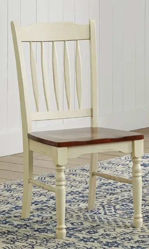 A-America – British Isles Slatback Side Chair in Merlot-Buttermilk Finish (Set of 2) – BRIMB2672