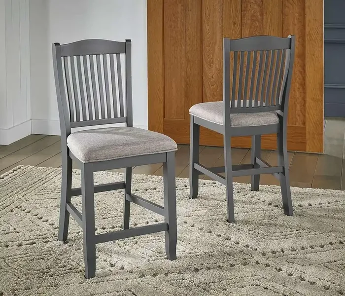 A-America – Port Townsend Slatback Upholstered Stool – POTSP3452
