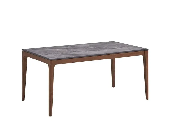 ACME Furniture – Bevis Dining Table – Stone & Walnut – DN02312