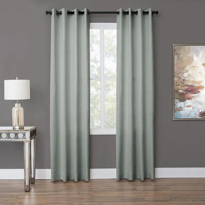 AICO by Michael Amini – Aria 50×84 Grommet Top Panel Weighted Corners in Spruce – BDR-GT5084-ARIA-SPC