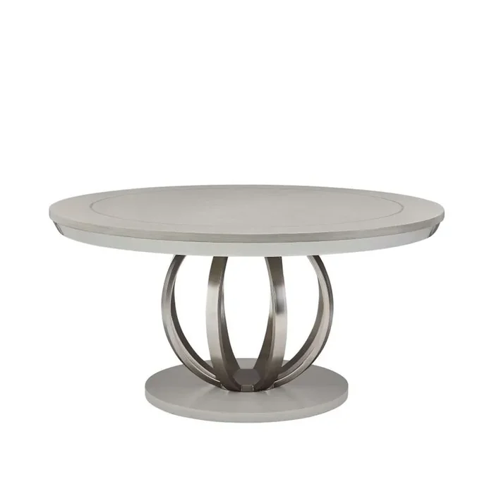 AICO by Michael Amini – Eclipse Round Dining Table – Moonlight Gray – KI-ECLP001-135