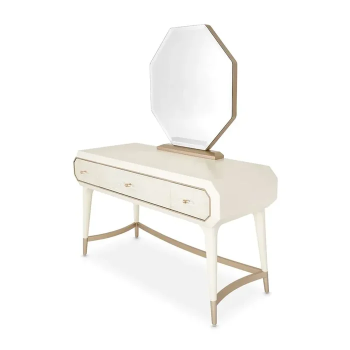 AICO by Michael Amini – La Rachelle Vanity and Mirror Set – Champagne – 9034058VAN2-136