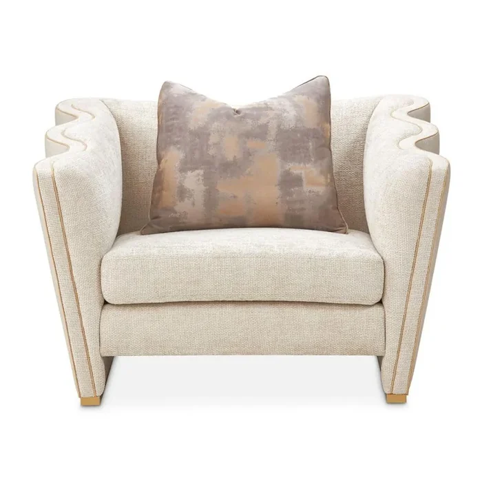 AICO by Michael Amini – La Terrazza Matching Chair – Cappuccino/Light Champagne – 9092835-CPCNO-124