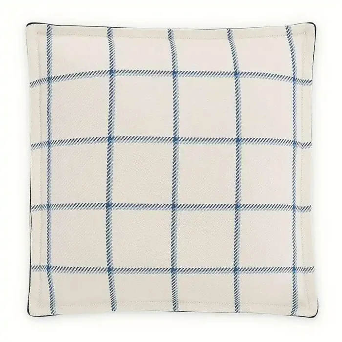 AICO by Michael Amini – Newport Alta 16in Box Pillow – Blue – BCS-DP16-ALTA-BLUE