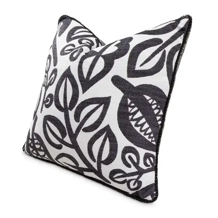 AICO by Michael Amini – Uptown Downtown Ardent 20in Square Throw Pillow – Domino – BCS-DP20-ARDNT-DMO