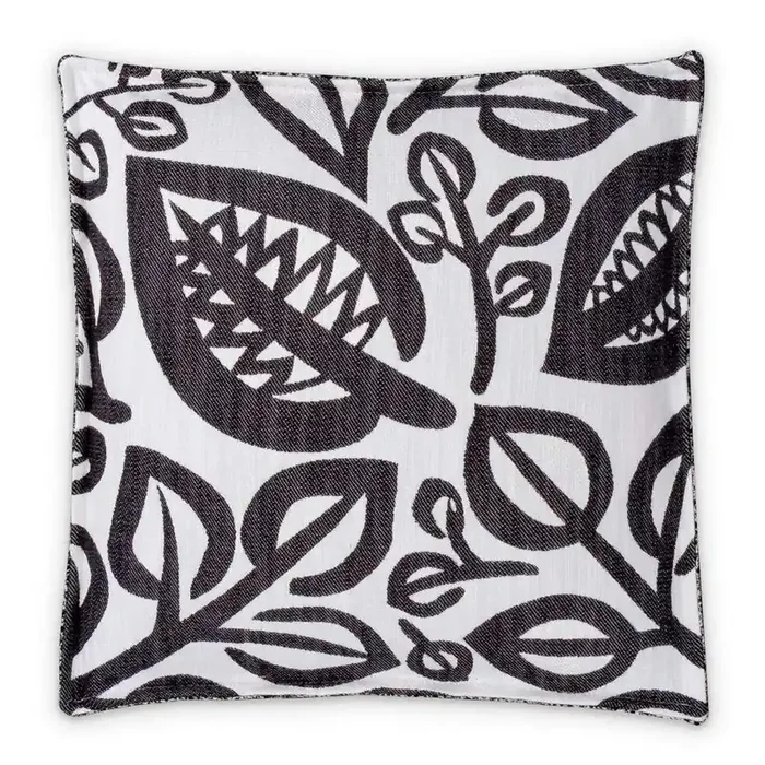 AICO by Michael Amini – Uptown Downtown Zest 18in Square Box Throw Pillow – Domino – BCS-DP18-ZEST-DMO