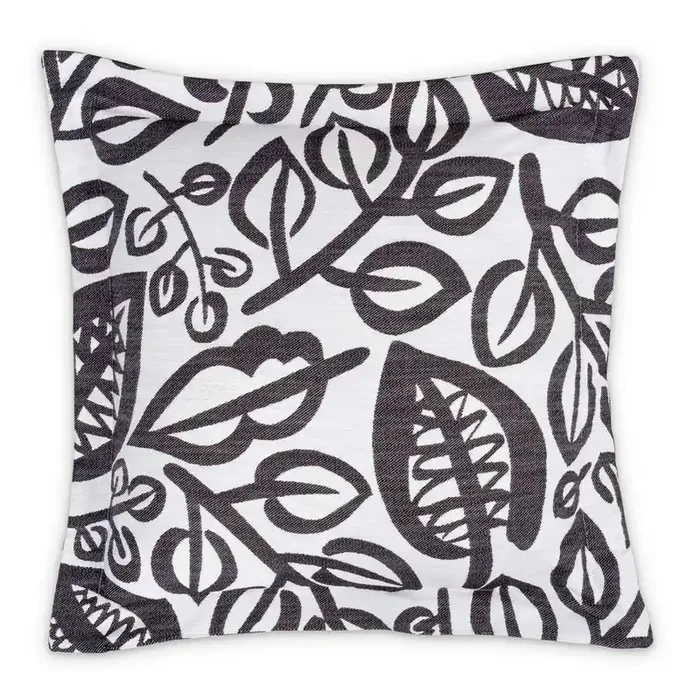 AICO by Michael Amini – Uptown Downtown Zio 24in Square Throw Pillow – Domino – BCS-DP24-ZIO-DMO