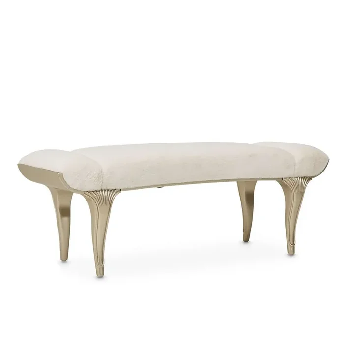 AICO by Michael Amini – Villa Cherie Bed Bench – Hazelnut – N9008904-410