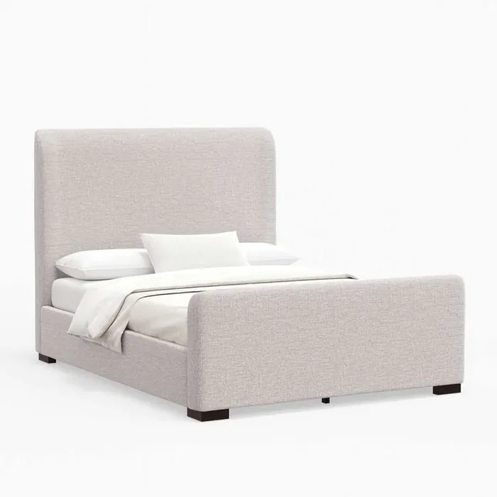 Alpine Furniture – Adele Upholstered Full Platform Bed, Beige – 8322F
