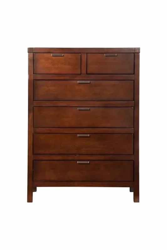 Alpine Furniture – Carmel 6 Drawer Chest, Cappuccino – JR-05