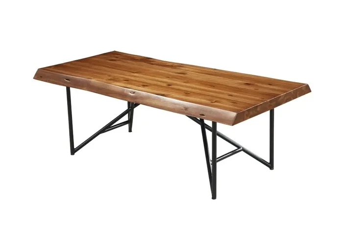Alpine Furniture – Live Edge Coffee/Cocktail Table, Light Walnut – 1968-61