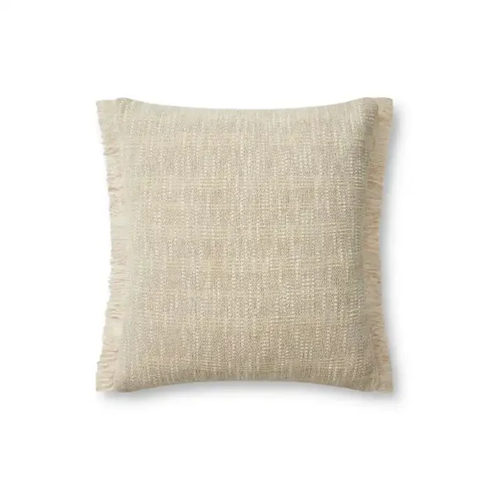 Angela Rose x Loloi – Bella Sand / Natural 18 x 18 Cover Only Pillow – P019PAR0008SANAPIL1