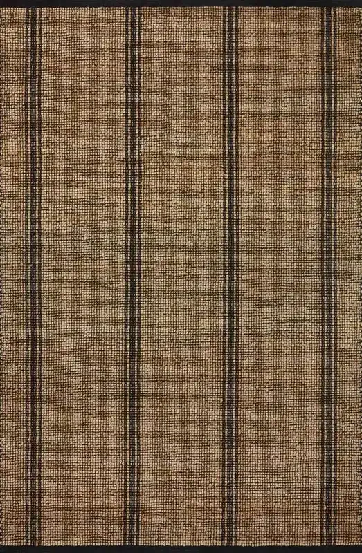 Angela Rose x Loloi – Colton Natural / Black 18in x 18in Sample Rug – COLOCON-01NABL160S
