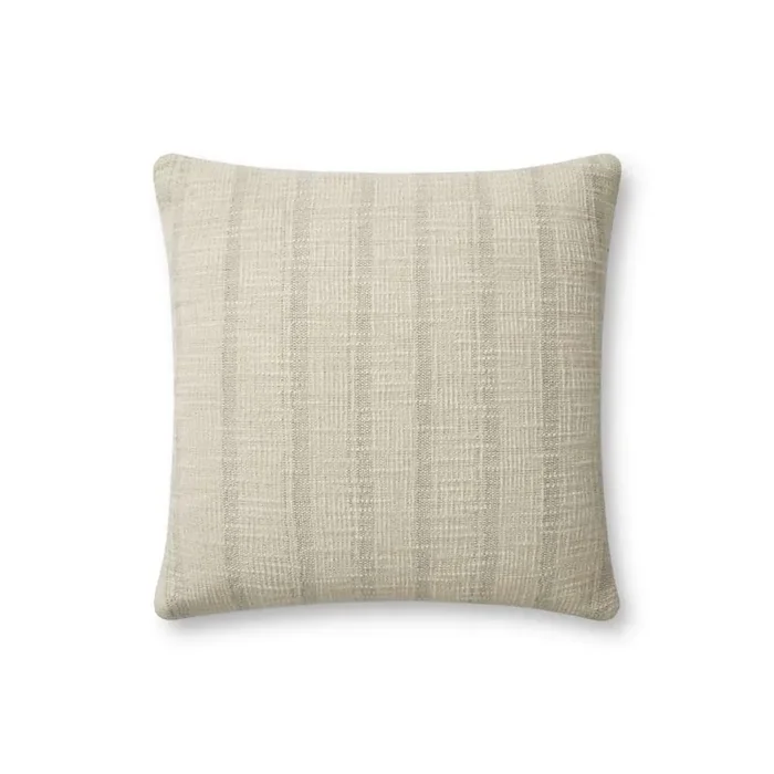 Angela Rose x Loloi – Joshua Ivory / Grey 18 x 18 Cover w/Down Pillow – DSETPAR0006IVGYPIL1