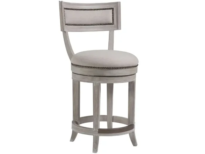 Artistica Home – Cohesion Program Aperitif Swivel Counter Stool – Bianco finish – 01-2000-895-40-01