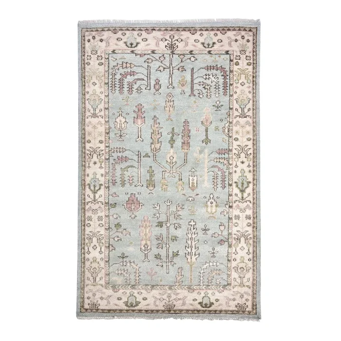 Athens Hand Knotted Wool Rug | Sky