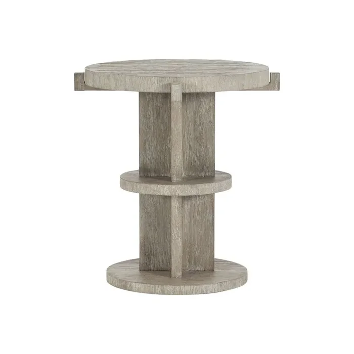 Bernhardt – Foundations Round Side Table in Light Shale Finish – 306127