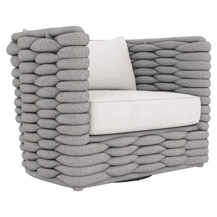 Bernhardt – Wailea Nordic Gray Outdoor Swivel Chair – OP213SC