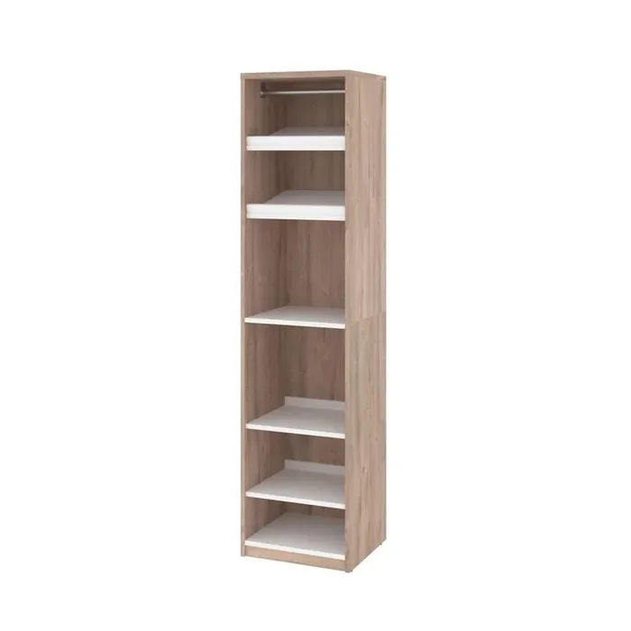 Bestar – Cielo 20W 19.5 Closet Organizer in Rustic Brown & White – 80167-000009