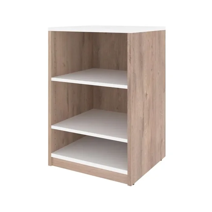 Bestar – Cielo 20W Low Shelving Unit in Rustic Brown & White – 80169-000009