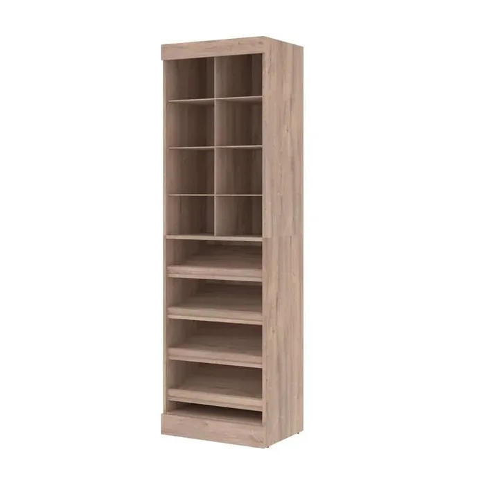 Bestar – Pur 25W Closet Organizer in Rustic Brown – 26164-000009