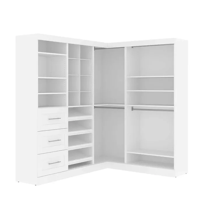 Bestar – Pur 83W Walk-In Closet Organizer in White – 26854-17