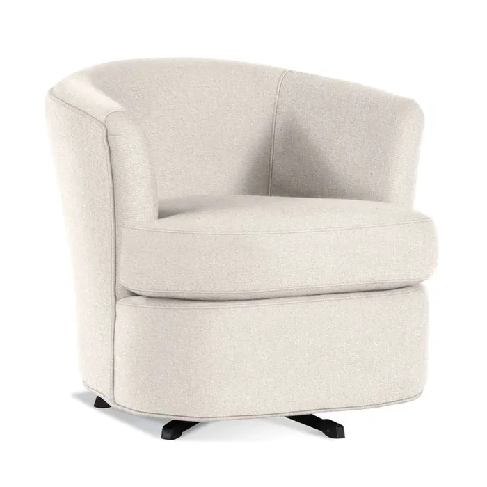 Braxton Culler – Ashby Swivel Tub Chair (White Crypton Performance Fabric) – 539-005