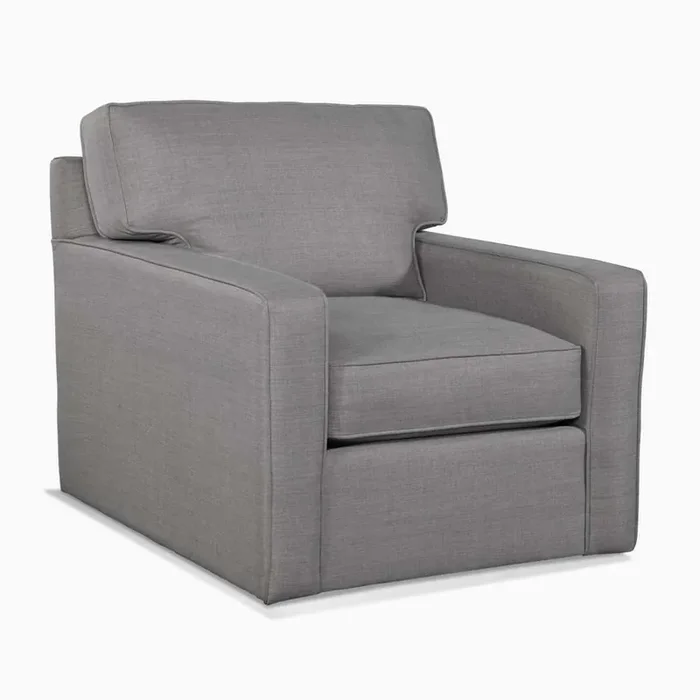 Braxton Culler – Gramercy Park Swivel Chair (Brown Crypton Performance Fabric) – 787-005
