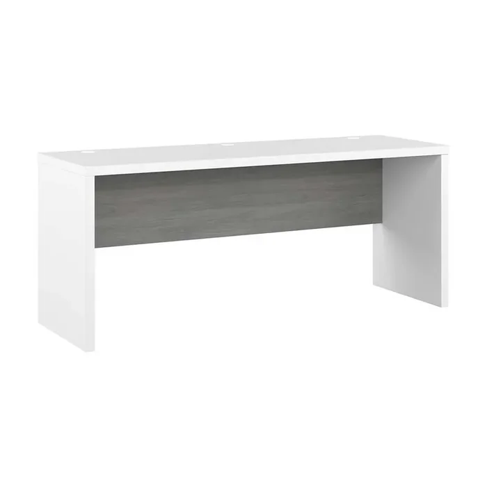 Bush Business Furniture – Echo 72W Computer Desk in Pure White and Modern Gray – KI60510-03