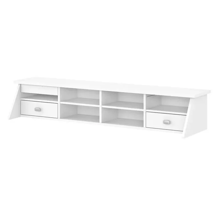 Bush Furniture – Broadview Desktop Organizer in Pure White – BDH154WH-03