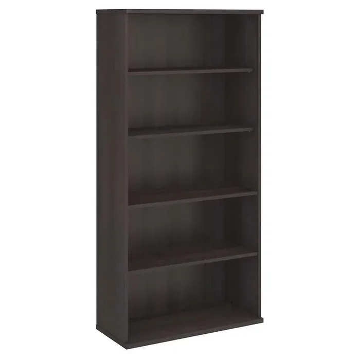 Bush Furniture – Hybrid Tall 5 Shelf Bookcase in Storm Gray – HYB136SG-Z