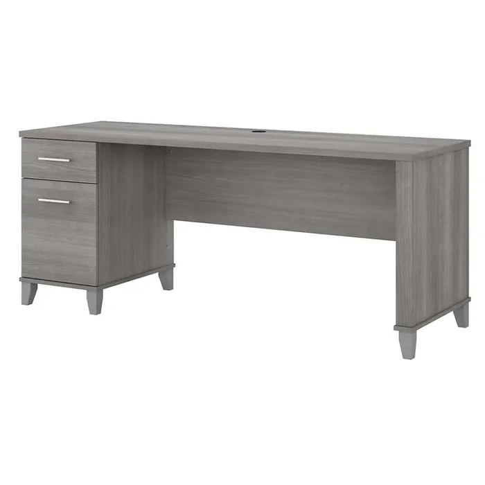 Bush Furniture – Somerset 72W Office Desk with Drawers in Platinum Gray – WC81272