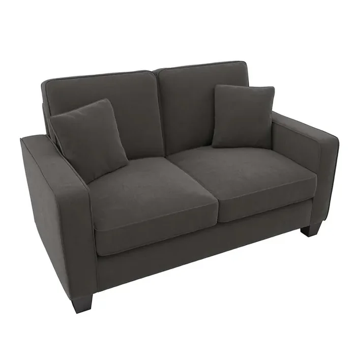 Bush Furniture – Stockton 61W Loveseat in Charcoal Gray Herringbone – SNJ61SCGH-03K