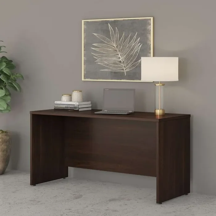 Bush Furniture – Studio C 60W x 24D Credenza Desk in Black Walnut – SCD360BW
