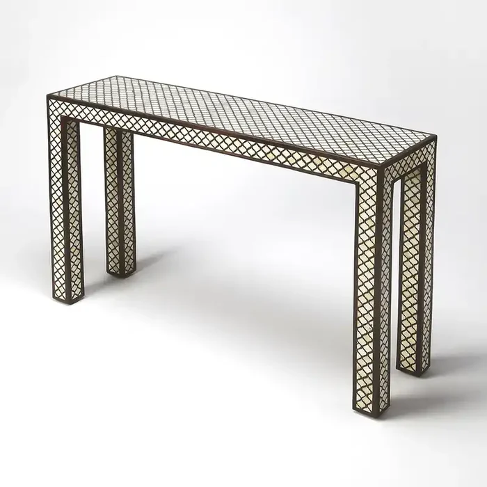 Butler Specialty Company – Basan 43.5 in. W Rectangular Bone Inlay & Wood Console Table, Multi-Color – 6115338