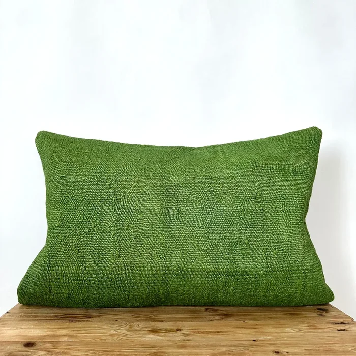 Caprice – Green Hemp Pillow Cover
