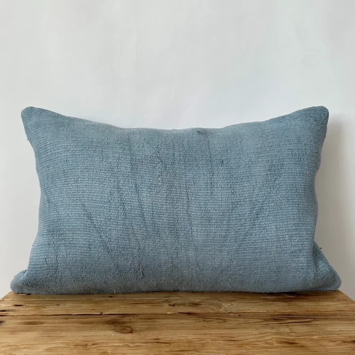 Celinee – Blue Hemp Pillow Cover