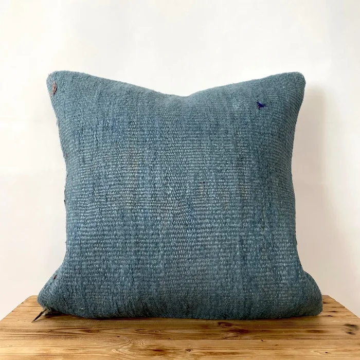 Ceridwen – Blue Hemp Pillow Cover