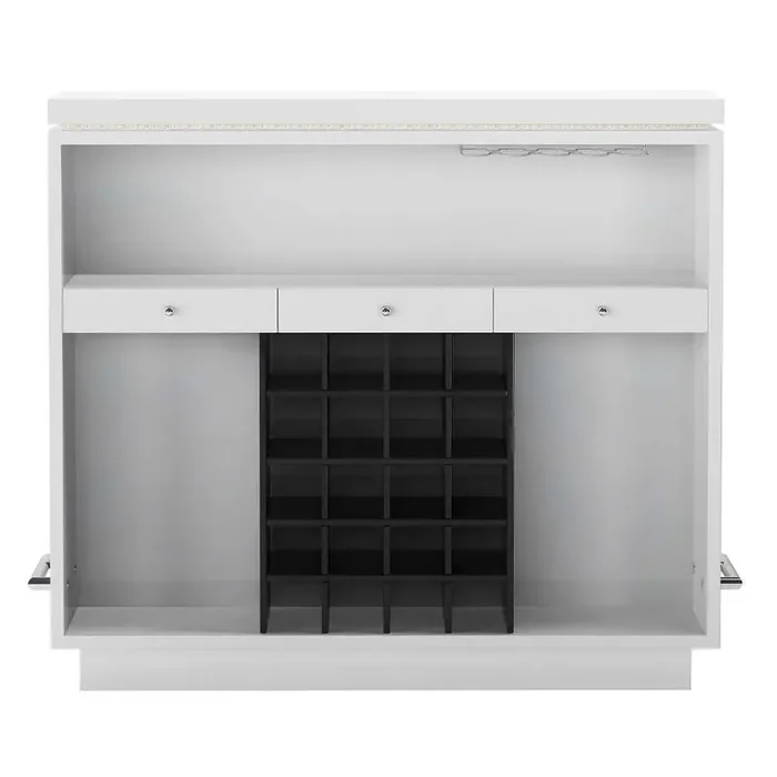 Chintaly – Baxter – Home Bar w/ Honeycomb Accent and Storage – BAXTER-BAR