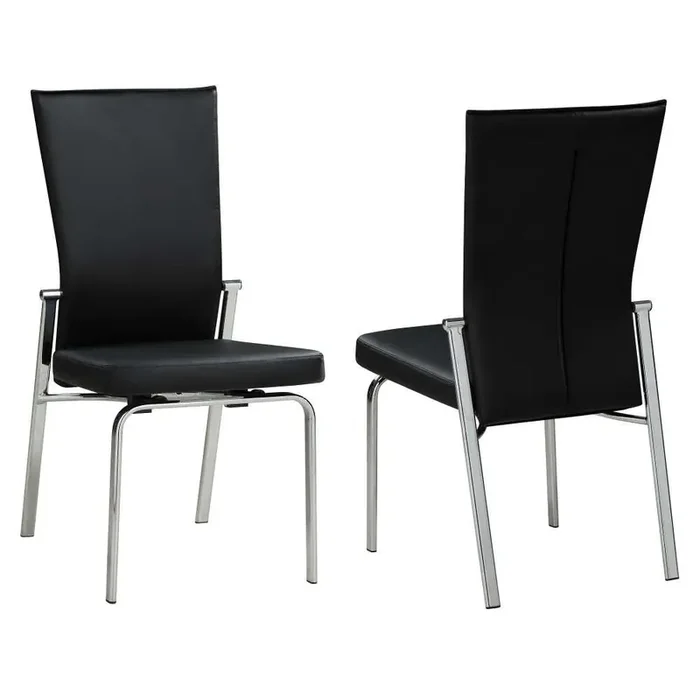 Chintaly – Molly Motion Back Side Chair Black (Set of 2) – MOLLY-SC-BLK