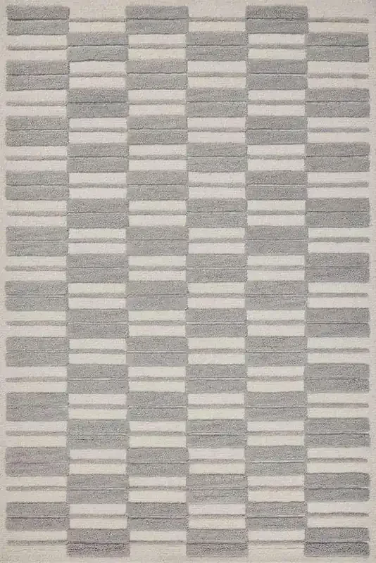 Chris Loves Julia x Loloi – Bradley Ivory / Grey 3-6in x 5-6in Accent Rug – BRAYBRL-03IVGY3656