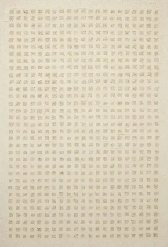 Chris Loves Julia x Loloi – Polly Ivory / Natural 7-9in x 9-9in Area Rug – POLLPOL-01IVNA7999