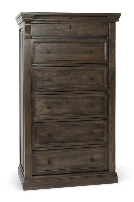 Classic Home – Adelaide Six-Drawer Mango Wood Chest Dresser In Cocoa Brown – 52010924