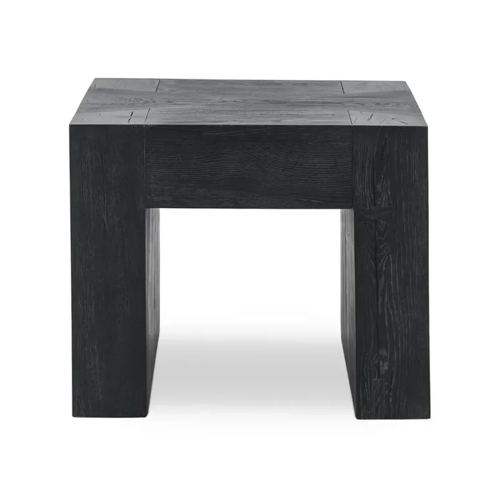 Classic Home – Bristol Reclaimed Oak End Table In Meadow Black – 51031690