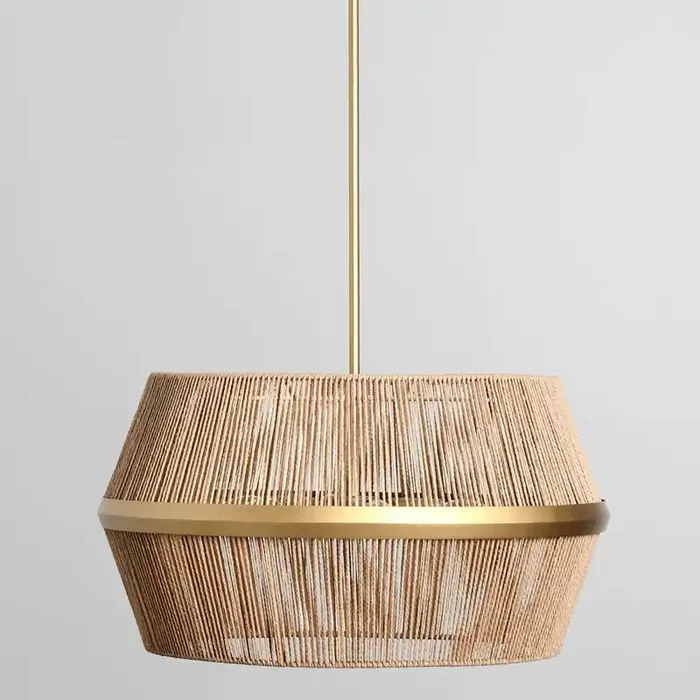 Classic Home – Wendy 6-Light Iron And Rattan Chandelier – 56004247